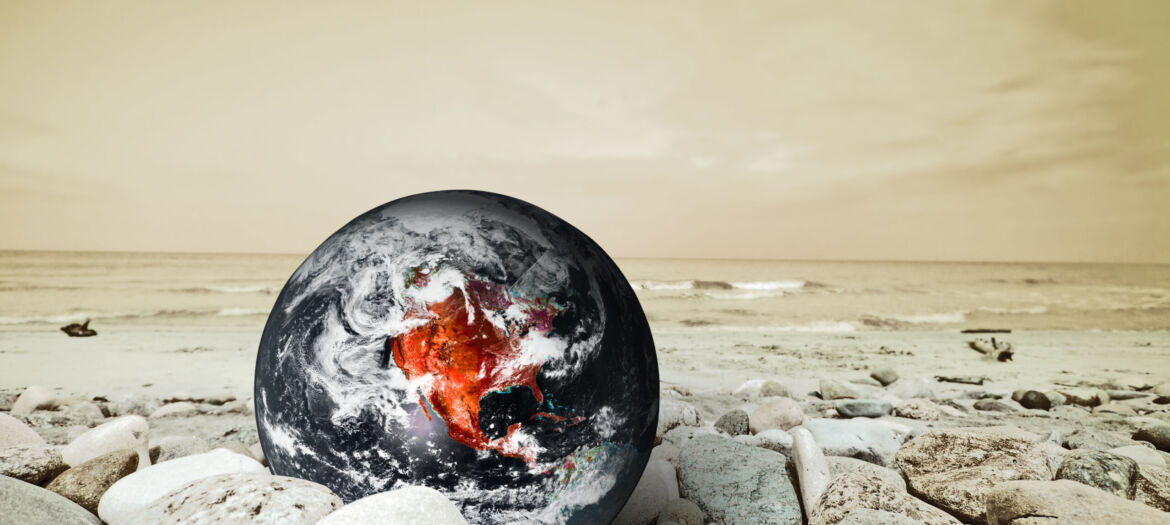 The Earth disaster. Global warming conceptual